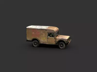 3D Military Ambulance 3D model