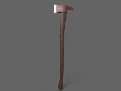 PBR Fire Axe V1d Low-poly 3D model