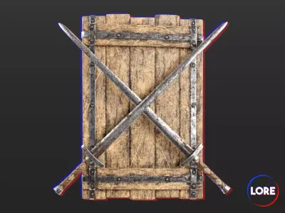 Medieval Collection Crude Sword and Shield 3D Model Pack