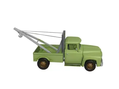 Early Vintage Tow Pickup Truck Antique Historical Vehicle 02 3D model