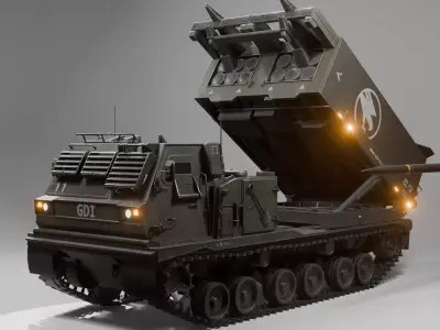 M270 With Batteries 3D model Low-Poly PBR 4K Textures  Low-poly 3D model