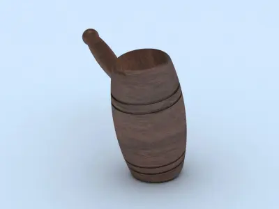 Wood mallet 3D model