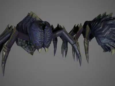 Spider Low-poly 3D model 4