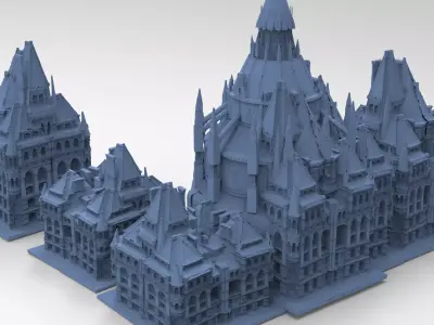 Magic Grand Town Kit bash 5  3D model