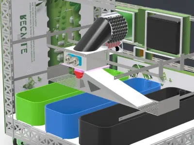Recycling Machine For glass and plastic and aluminum cans  3D model