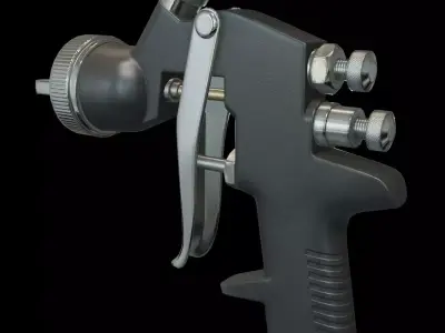 Spray Gun Low-poly 3D model purchase