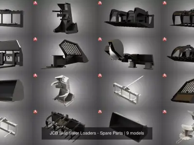 JCB Skid Steer Loaders - Spare Parts 3D Model Pack