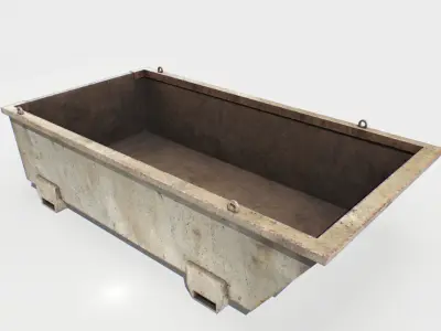 Trash Container 4 PBR Low-poly 3D model