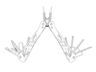 Multy Tool Low-poly 3D model