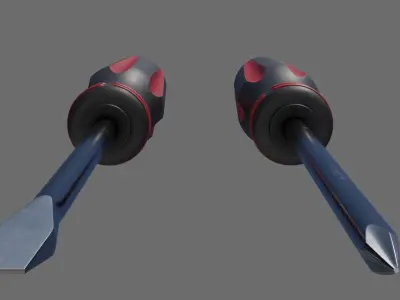 Pair of screwdrivers 3D model