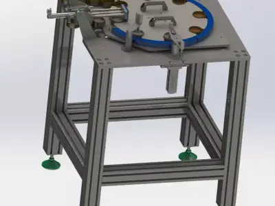 The rotary plate feeding and unloading device 3D model