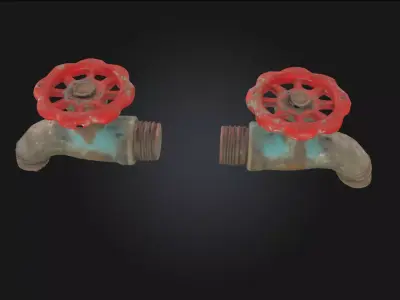 Old and New Valves Industrial Valve Set for Mechanical  3D model