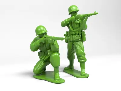 Plastic soldiers figures 3 3D print model