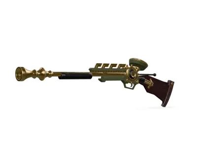 Seampunk Gun Low-poly 3D model