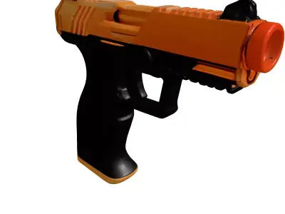 Futuristic Glowing Barrel Gun 3D model