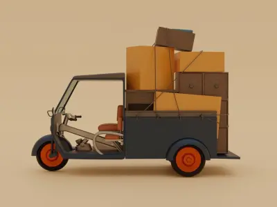 Rickshaw 3D model