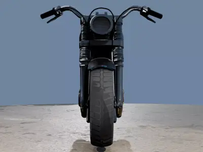 Stylized Wasteland Survivor Motorcycle Low-poly 3D model