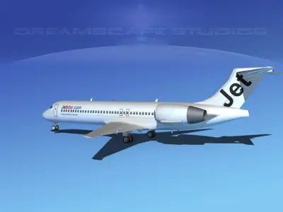 Boeing 717-200 Jet Star 1 3D model