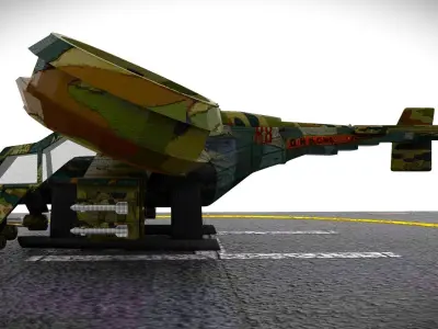 Military Helicopter Low-poly 3D model buy