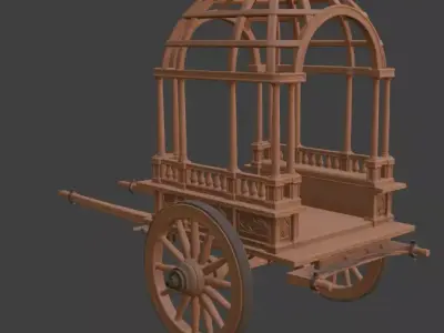 Ornate Carriage 3D Model 3D model