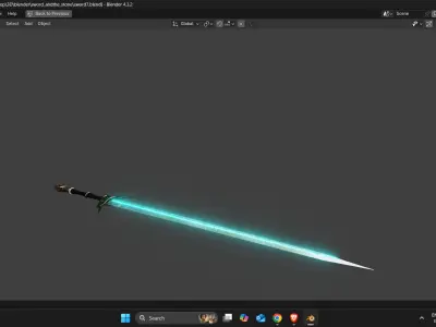 Cool sword ready for use Free 3D model