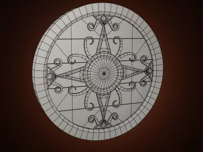Stylized Medieval Shield Low-poly 3D model