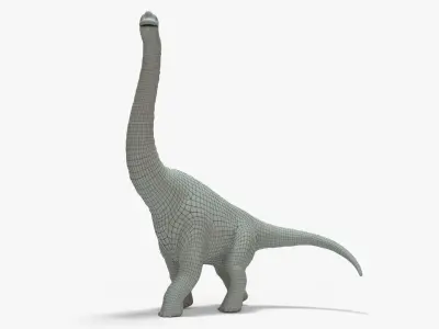 Brachiosaurus Rigged Basemesh Low-poly 3D model