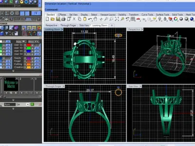 gold ring 3D model purchase