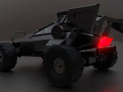 Sci fi offroad vehicle Free low-poly 3D model