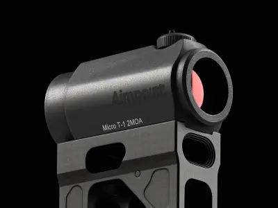 Aimpoint Micro T2 Red Dot Low-poly 3D model