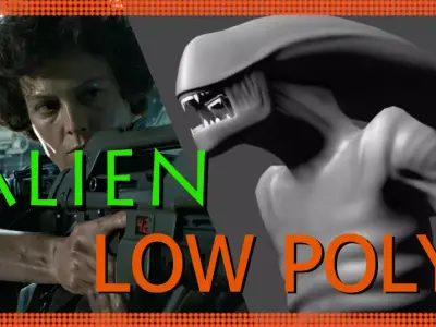 Xenomorph Alien Low-poly 3D model
