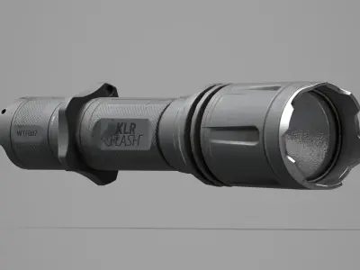 Game Ready Tactical Flashlight Low-poly 3D model