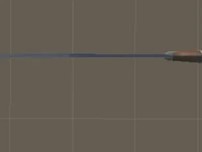 KukuriKnife knife with metal handle Low-poly 3D model