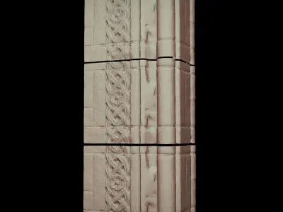 pillar ornament wall middle ages castle photogrammetry 3D model