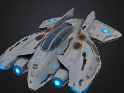 sci-fi SpaceShip 3D print model buy