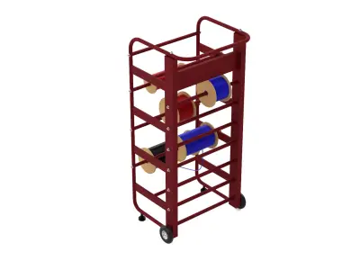 Industrial Wire Roll Trolley 3D model purchase