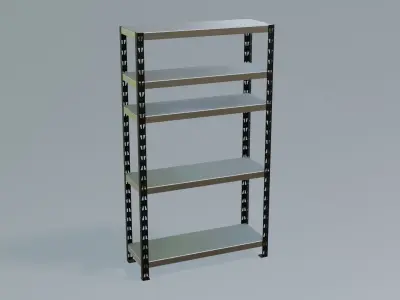 Furniture Shelving Units Industrial Low-poly 3D model