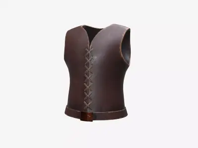 Ancient Armor CuirBouilli 3D Model Game Ready PBR Low Poly Low-poly 3D model
