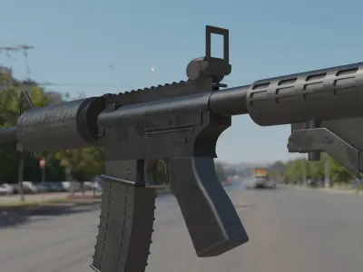 Colt M4  Free low-poly 3D model