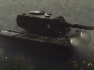 Simple Tank Free low-poly 3D model