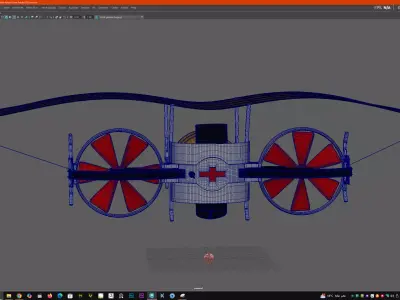 Rescue aircraft  Low-poly 3D model