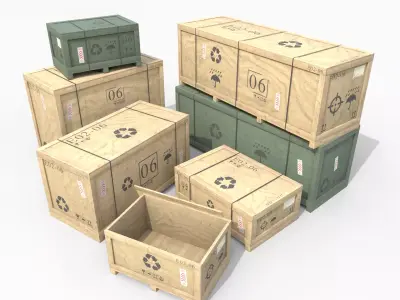 Customizable Wooden Crate Pack - Horizontal Mix