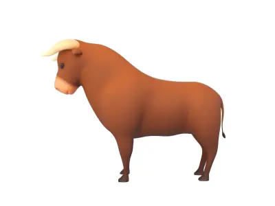 Cartoon Bull 3D model purchase