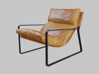 Leather Armchair - Emmet Industrial 3D model