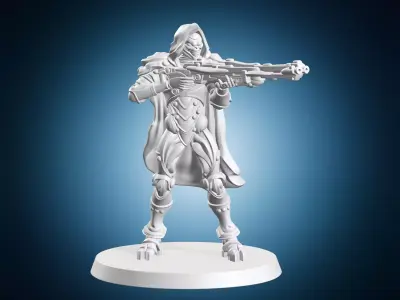 Warforged Sniper Miniature 3D print model