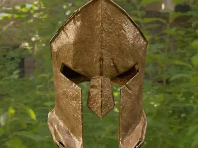 spartan Helmet  Low-poly 3D model buy