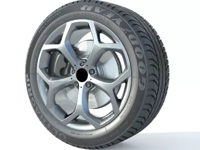 wheel Rim Tire 20 3D model