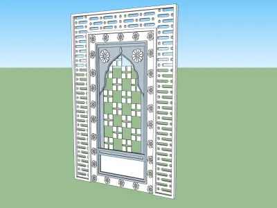 indian jodhpuri stone jharokha window  3D model