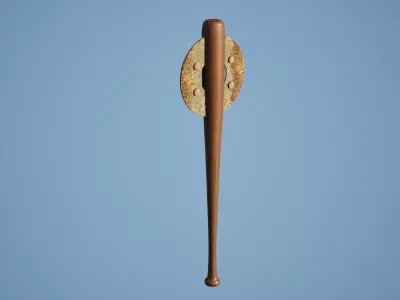 Baseball Bat With Disc brake Low-poly 3D model