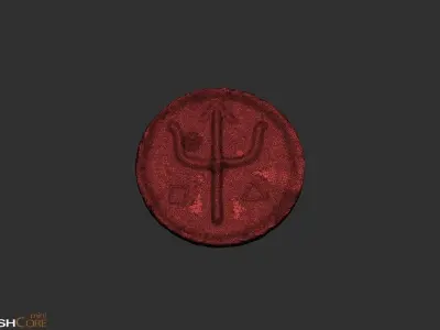 GoldCoin Low-poly 3D model